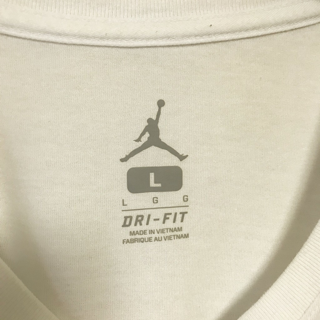 【人気】NIKE/ナイキ JORDAN ジョーダン DRI-FIT Tシャツ ホワイト サイズL/5262_画像8