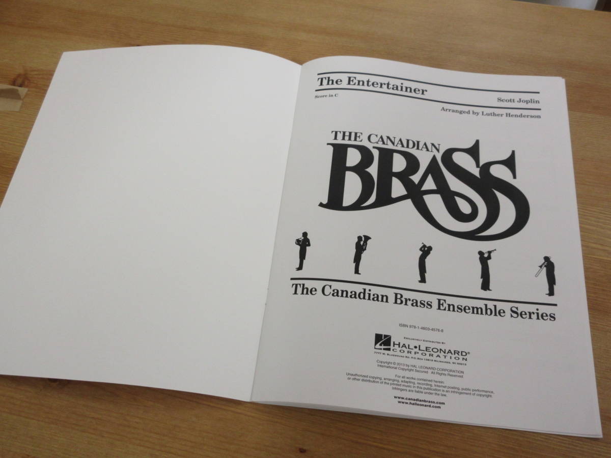 20061503C別【楽譜】●The Entertainer（ザ・エンターテイナー）カナディアン・ブラス　スコット・ジョプリン組曲　12頁　_画像8