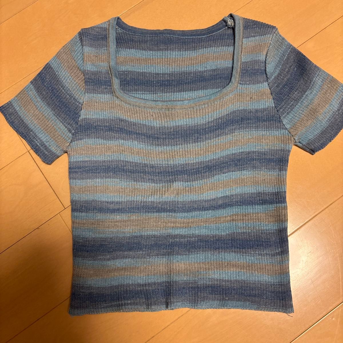 新品★ボーダートップス ブルー系