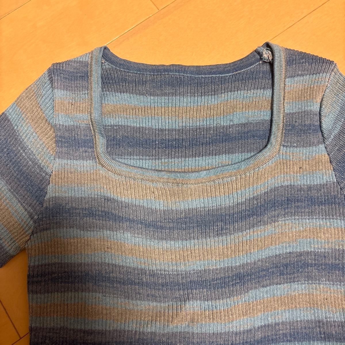 新品★ボーダートップス ブルー系