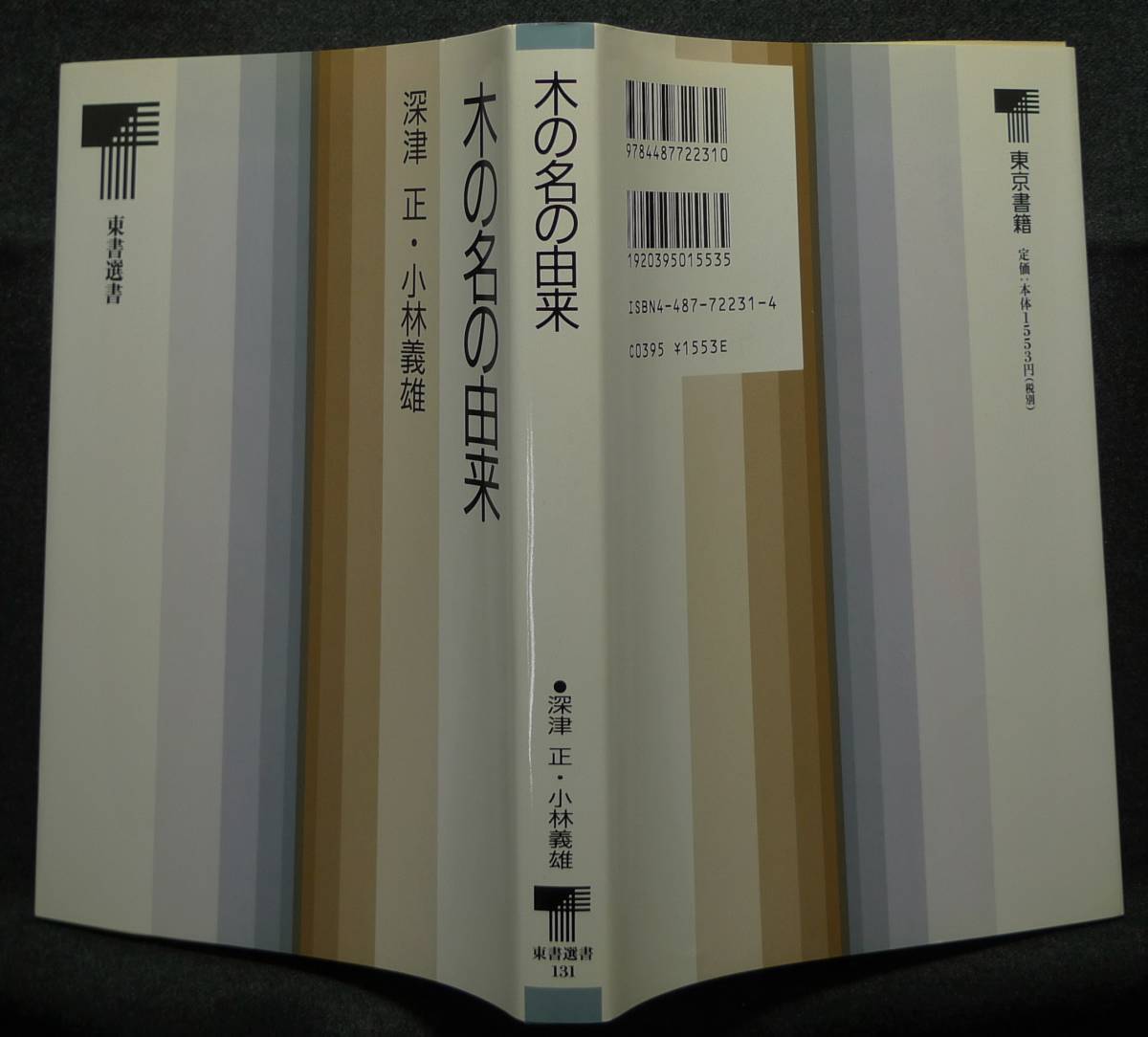 【超希少】【新品並美品】古本　木の名の由来　東書選書１３１　著者：深津正・小林義雄　東京書籍（株）_画像3