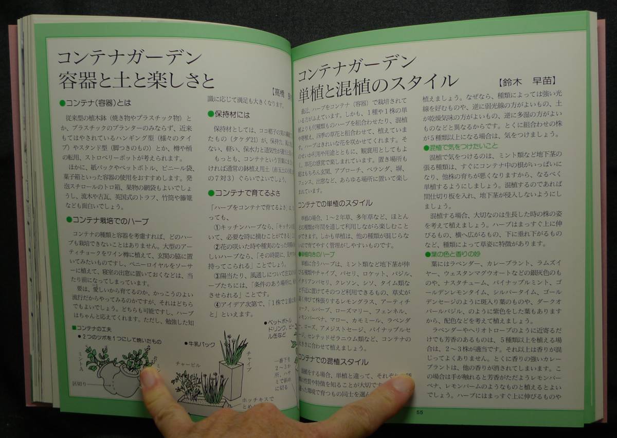 [ rare ][ new equipment version, beautiful goods ] secondhand book herb container garden editing : herb editing part ( stock ). writing . new light company 