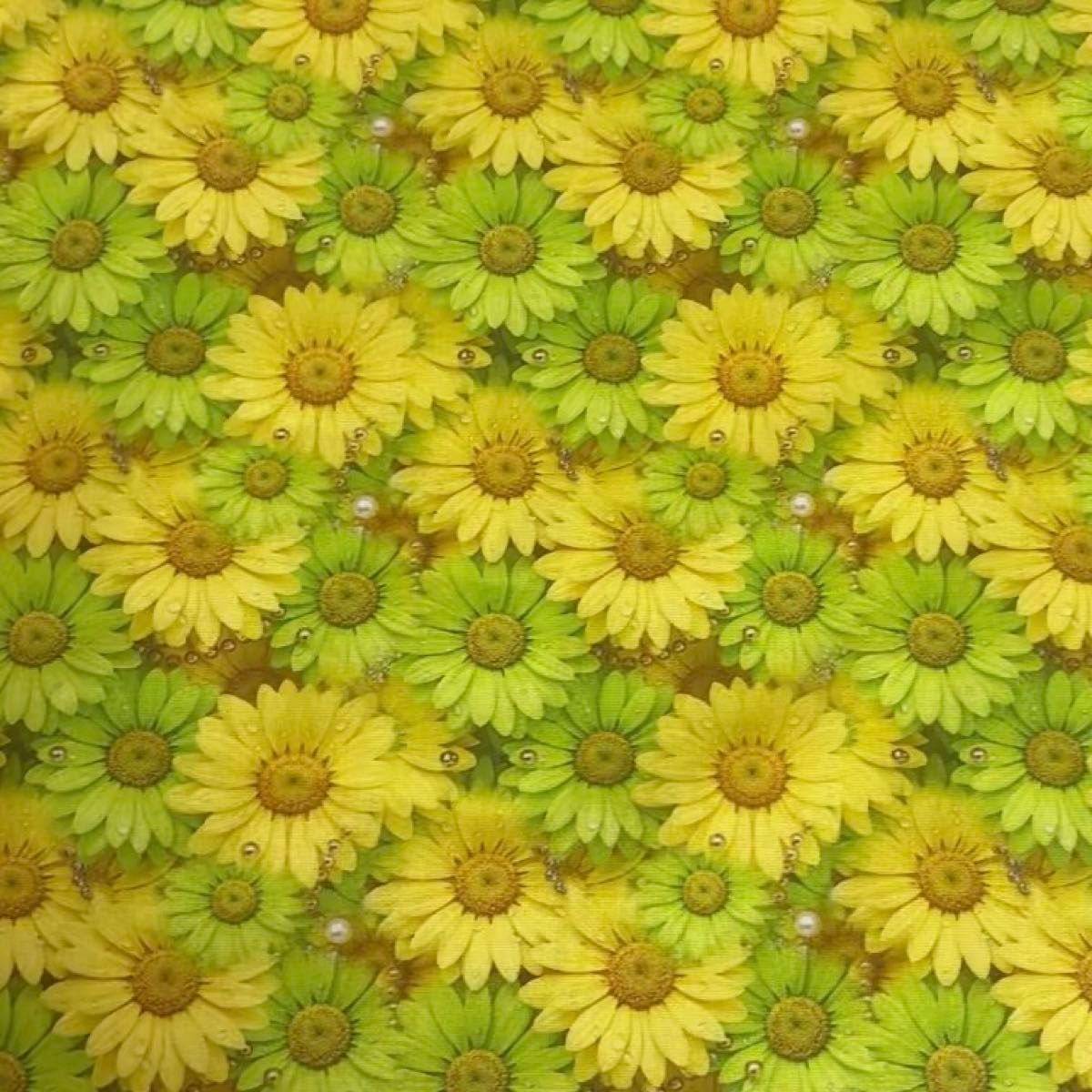 長さ80cm*110cm(幅)一点のみ 3D立体感夏の菊コットン生地プリント生地ハンドメイド用 シーチングハギレ生地