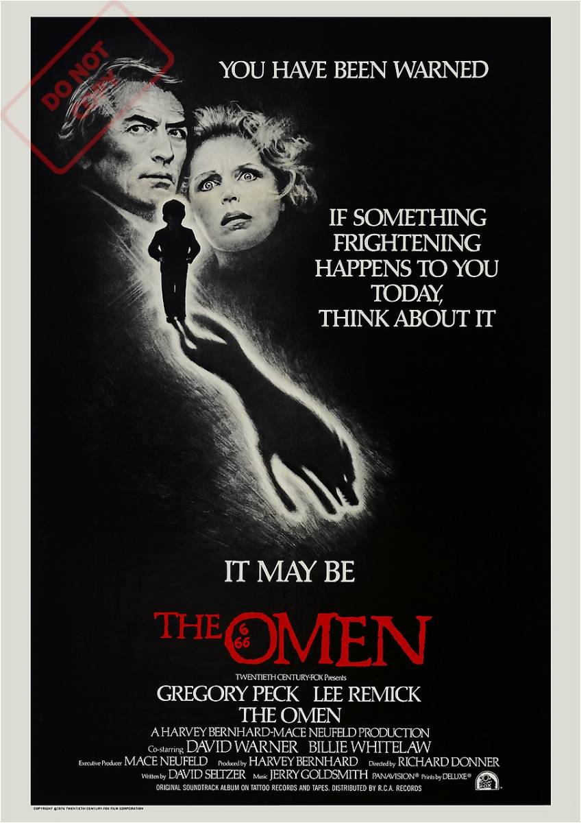  abroad poster [o- men ](The Omen)1976 (Style F)*dami Anne /666/ Sata nizm/ Gregory *pek/ horror movie 