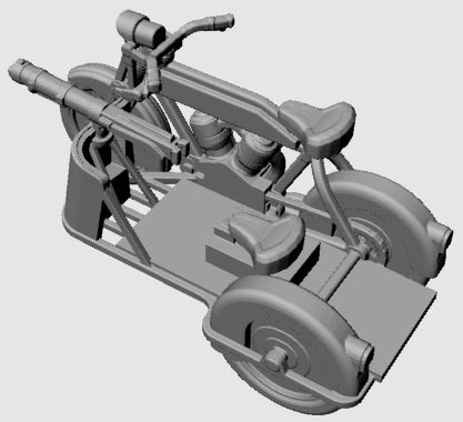 DP50 military bike 3 kind 5 pcs. set 1/87~1/100 scale 3D print parts series 