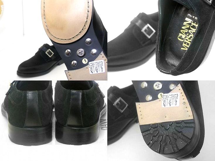 [ unused goods ] domestic Versace . company store buy Gianni * Versace combination leather shoes leather shoes 9 unused goods *. forecast 26.26.5.27.