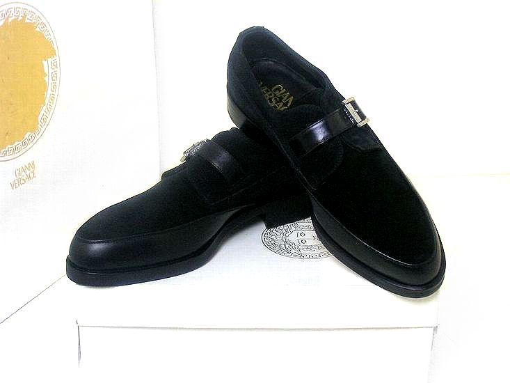 [ unused goods ] domestic Versace . company store buy Gianni * Versace combination leather shoes leather shoes 9 unused goods *. forecast 26.26.5.27.