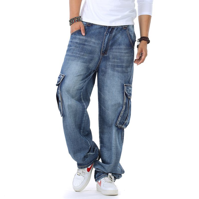 大きいサイズ★ジーンズ メンズ バギーパンツ デニムパンツ デニム カーゴパンツ ヴィンテージ アメカジ W32　_画像1