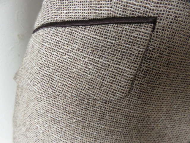 # прекрасное качество прекрасный товар [J&R] J a-ru ламе ввод высококлассный костюм 7 номер S сделано в Японии бежевый s1185