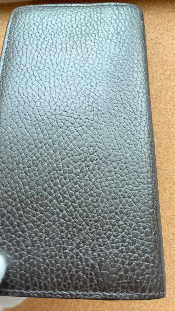 GUCCI 長財布 メンズ ブラウン 型押しレザー グッチ