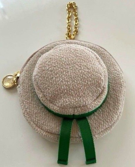 美品⭐︎マイフェイバリットグリーン ポーチチャーム麦わら帽子型 フェイラー マイフェイバリットグリーン 麦わら帽子 チャーム