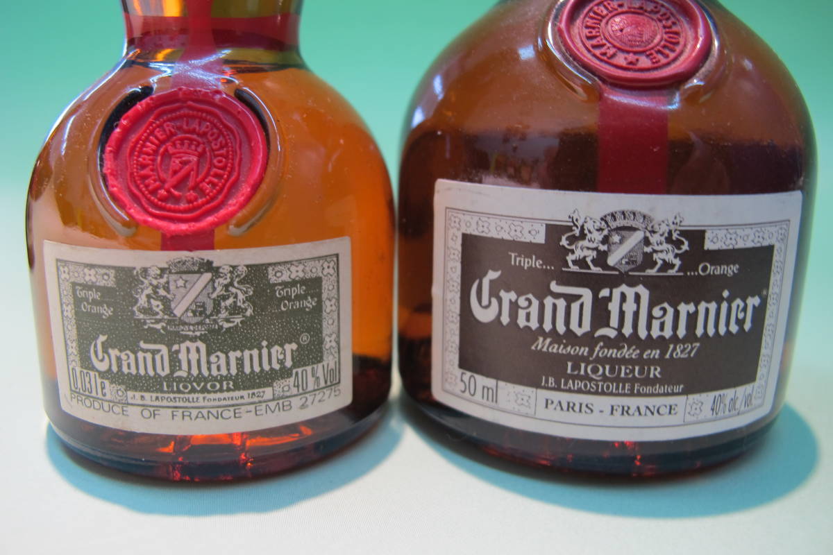 !!Grand Marnier gran maru two e liqueur 50ml× 1 pcs 30ml×3.book@4 pcs set Mini bottle!!