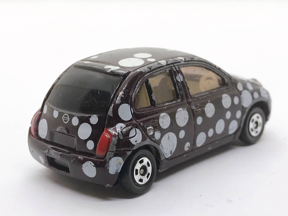 ワ3★トミカ みずたマーチセットバラ ミニカー 日産 みずたマーチ フランボワーズレッド 茶色系_画像2