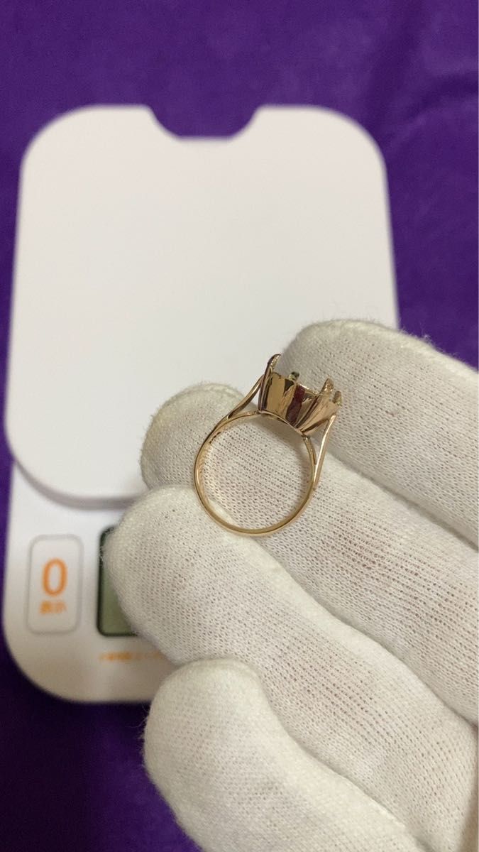【鑑定済み 14C刻印】14金指輪 K14 金無垢 金 リング ゴールド アクセサリー ファッション レトロ 貴金属 貴重品