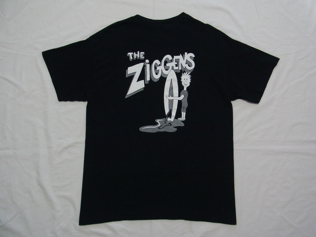 ☆ The Ziggens ジギンズ Skunk Records ロゴ Tシャツ sizeL 黒 ☆USA古着 ロック Sublime Long Beach Dub Allstars SURF OLD SK8 90s_画像1
