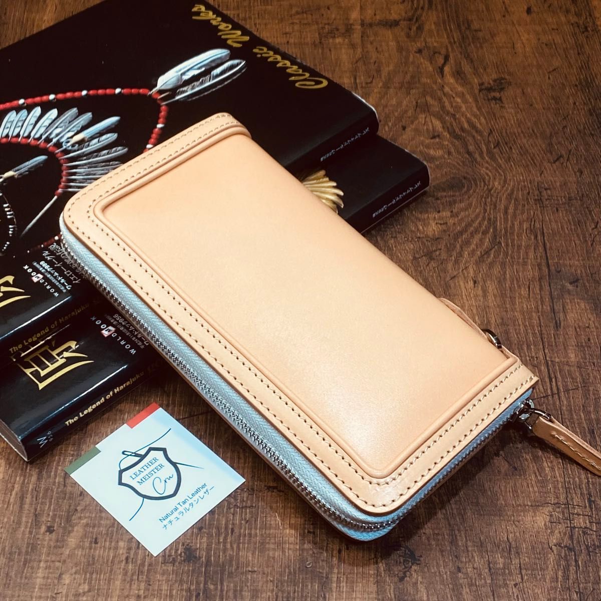 サドルレザー ラウンドファスナー メンズ財布 長財布 本革 ハンドメイド YKK サドルレザー ラウンドファスナー メンズ財布 長財布 本革