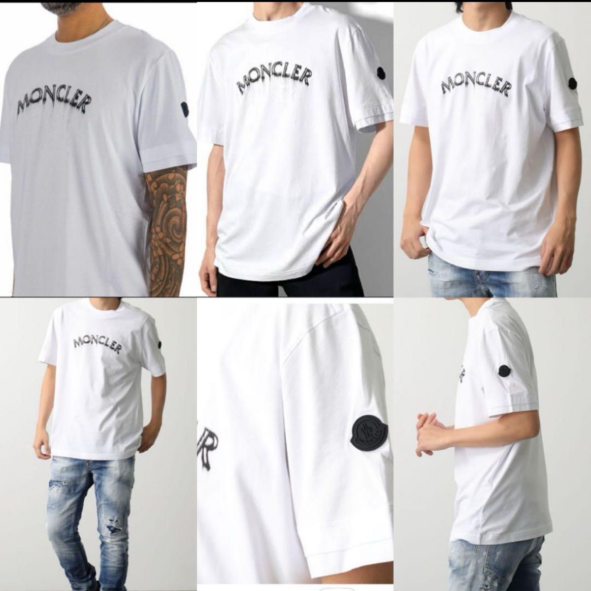 MONCLER 胸ロゴ Tシャツ 2024 モンクレール MONCLER 胸ロゴ Tシャツ ホワイト 国内正規品