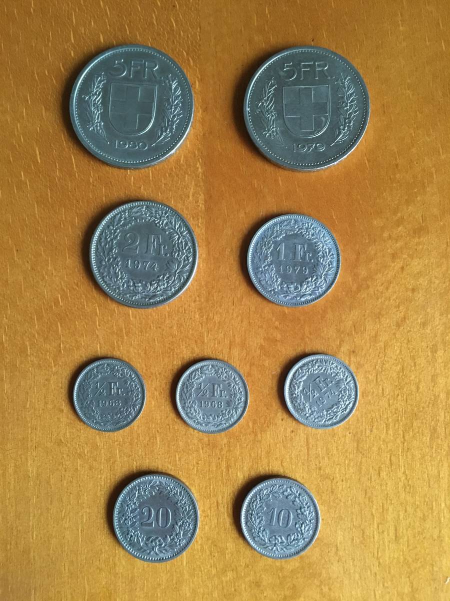 ヤフオク! - 匿名配送 スイス フラン ラッペン コイン 貨幣 硬貨 5...