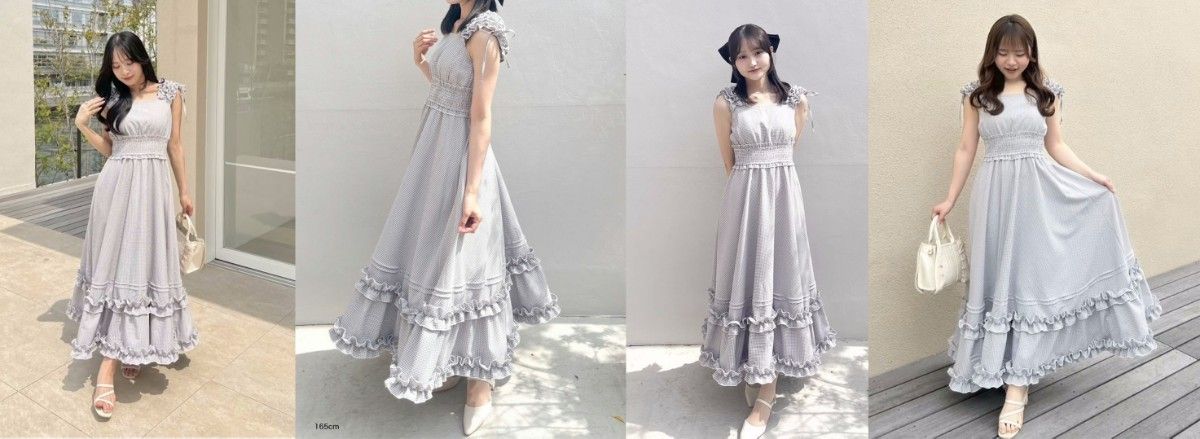 アンミール AnMILLE ボリュームフリルキャミOP ワンピース アイスブルー アンミール AnMILLE ボリュームフリルキャミOP ワンピース