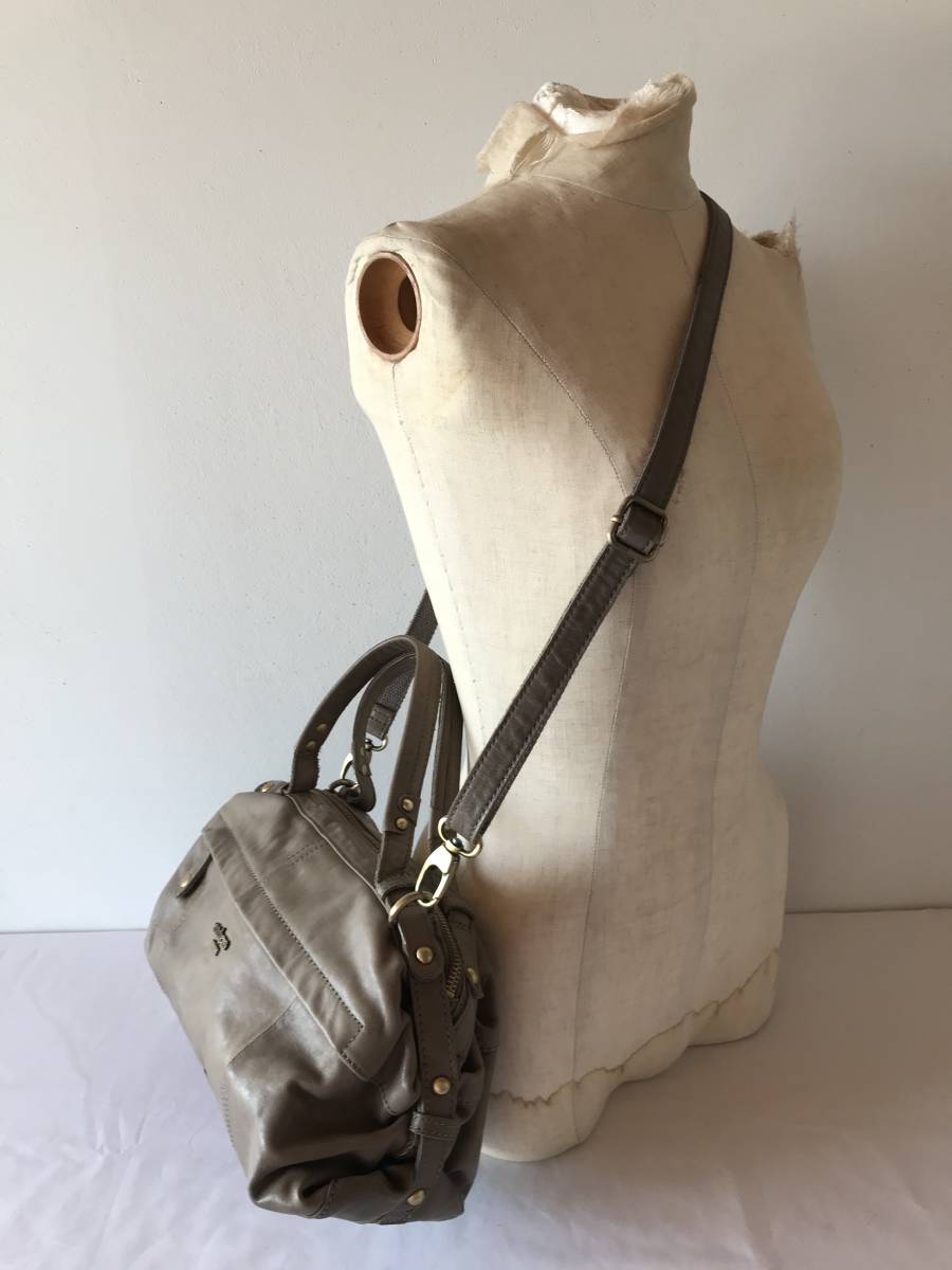  beautiful goods *zucchelo filatozkero filler -to2WAY leather bag handbag shoulder bag *