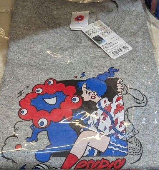 【最終価格】万博 サンレモ ミャクミャク Tシャツ M ※お値下げ不可です。 大阪関西万博 サンレモ ミャクミャク コラボ Tシャツ グレー M