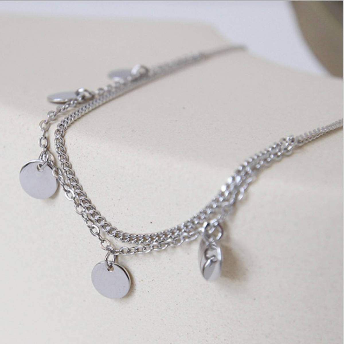 [ новый товар ]DAN-6 ножной браслет серебряный 925 Silver925 anklet ювелирные изделия ootd codeko-te пара накладывающийся установка SILVER GOLD серебряный аксессуары 12/23