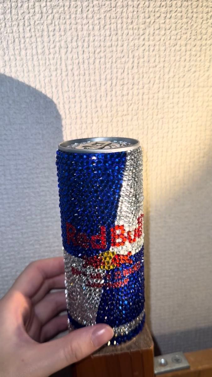 Red Bullデコ缶スワロ風ストーン/ハンドメイド