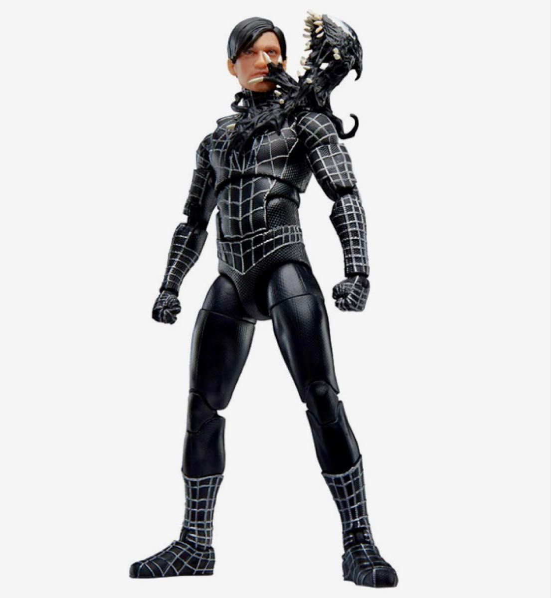 マーベルレジェンド ブラックスーツスパイダーマン カスタムヘッド 新品 マーベルレジェンド スパイダーマン ブラックスーツ