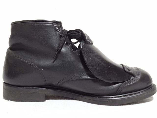  Vintage high test HY TEST rare 50S protector leather service dress shoes boots black black safety work room rare shoes .