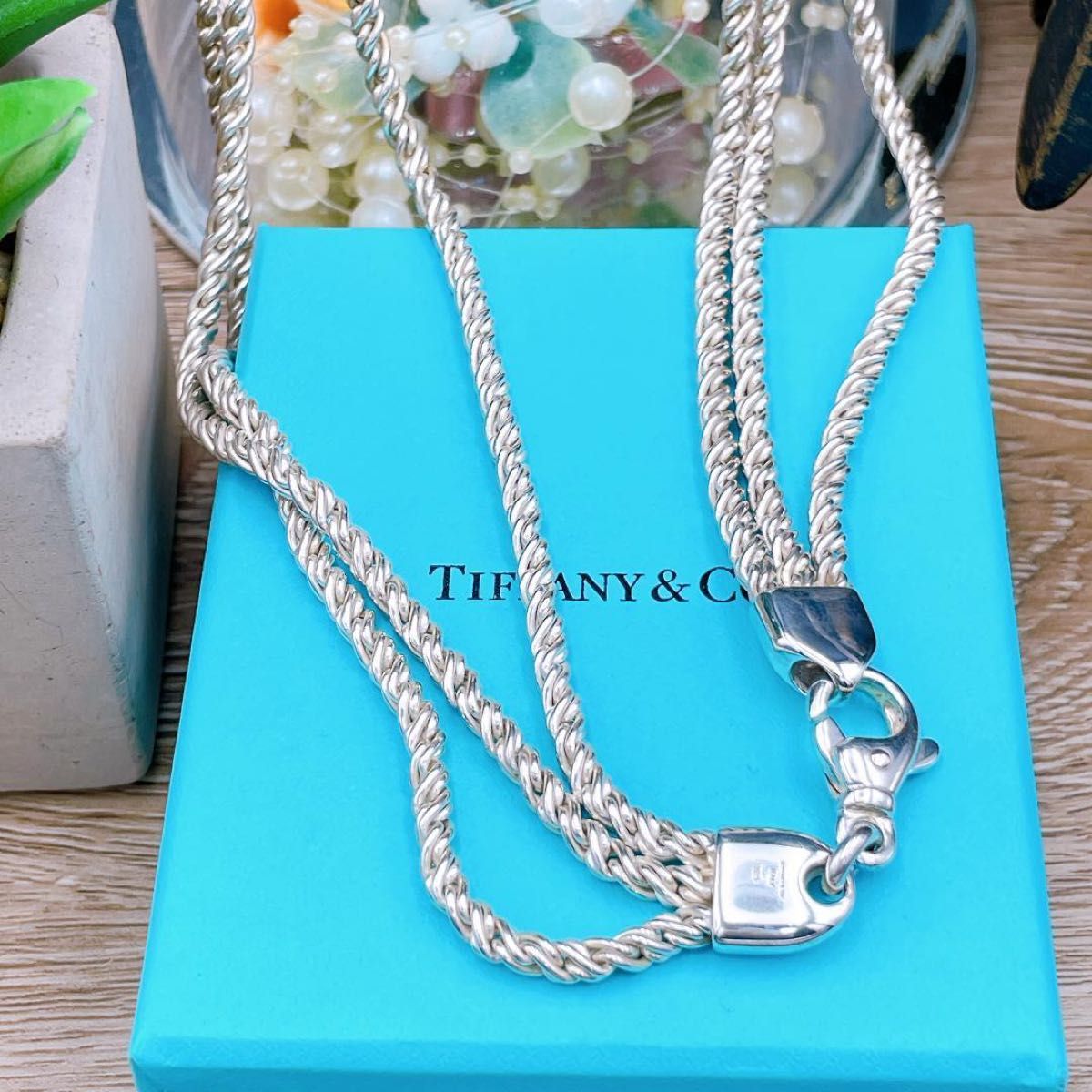 ✨ティファニー✨Tiffany✨3連✨キーペンダント✨Ag925✨ネックレス✨ ティファニー 希少 トリプルロープ ネックレス 3連 ツイスト