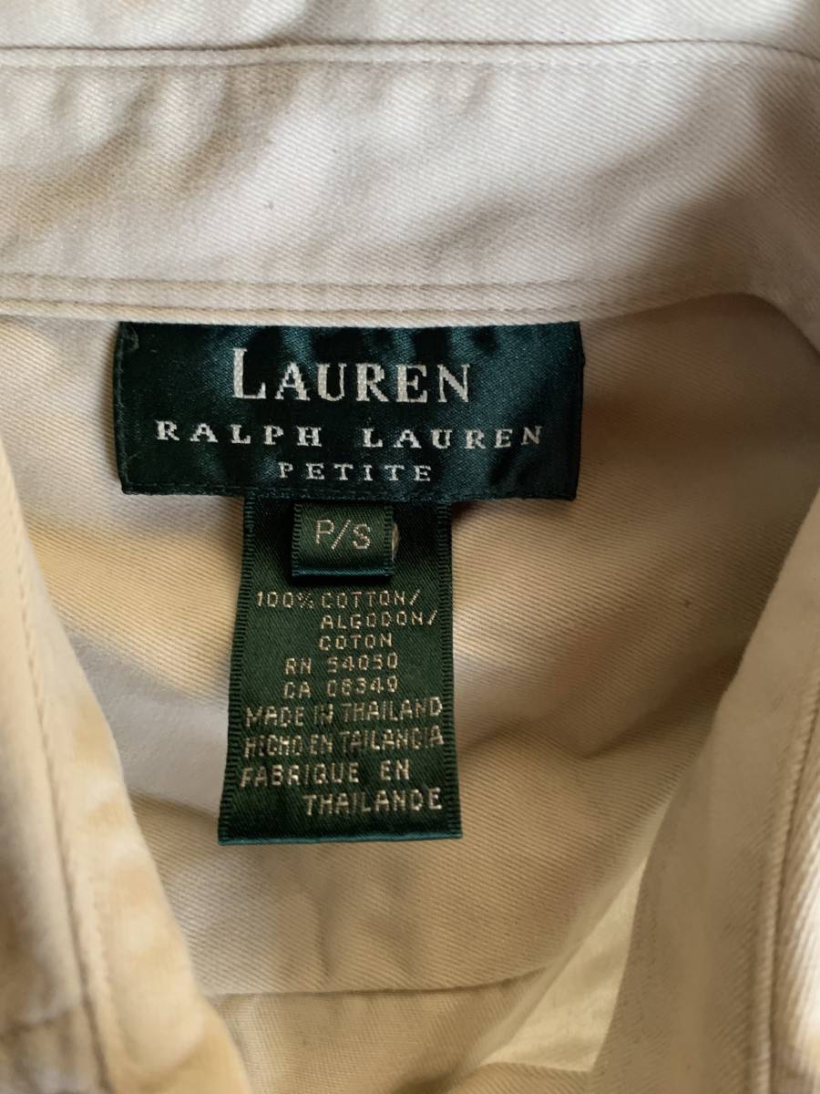 LAUREN RALPH LAUREN PETITE シャツ　ジャケット　カジュアル　ミリタリー P/S 未使用品　ベージュ_画像2