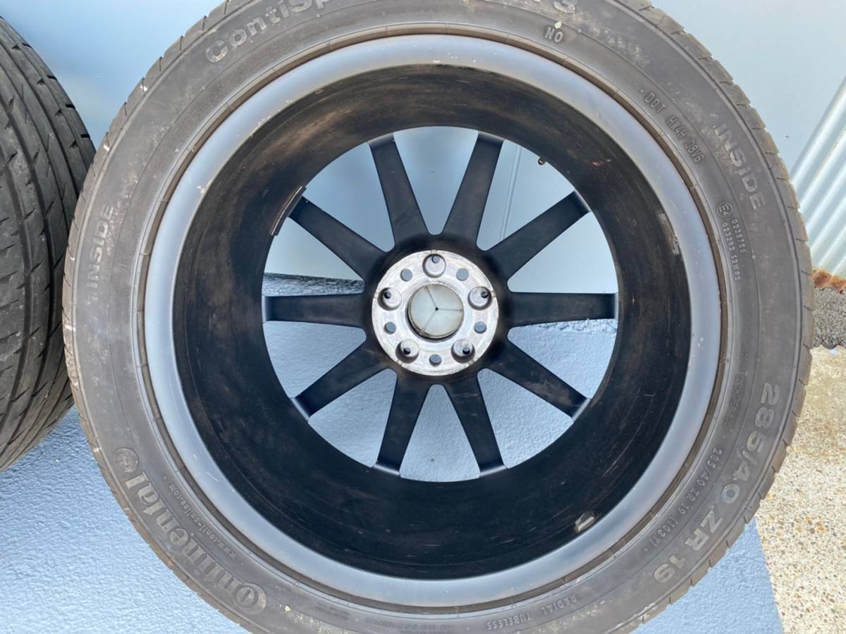 J64 メルセデスベンツ S63 AMG W222 Mercedes-Benz S550 S400 Sクラス 純正ホイール 19インチ 255/45R19 285/40R19 コンチネンタル_画像9