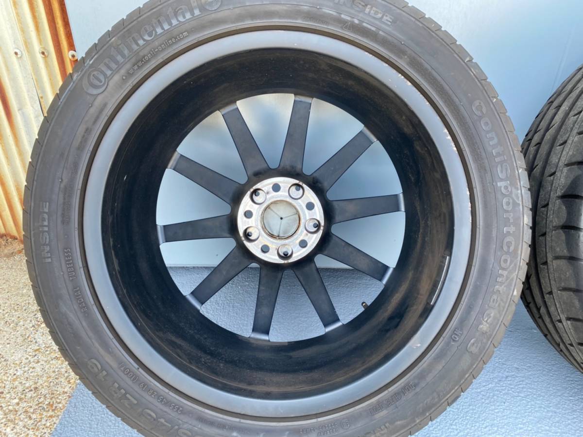 J64 メルセデスベンツ S63 AMG W222 Mercedes-Benz S550 S400 Sクラス 純正ホイール 19インチ 255/45R19 285/40R19 コンチネンタル_画像8