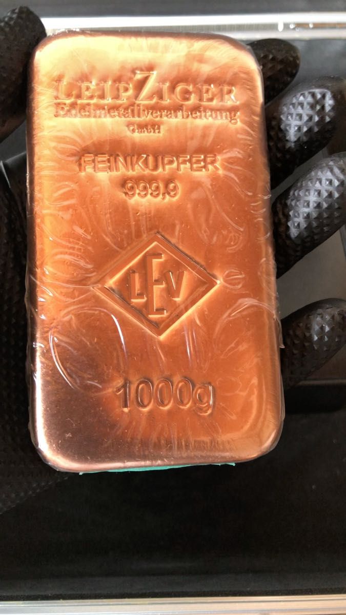 在庫ラスト1品(最終値下げ価格)純銅インゴット LEV 1000g 新品未使用