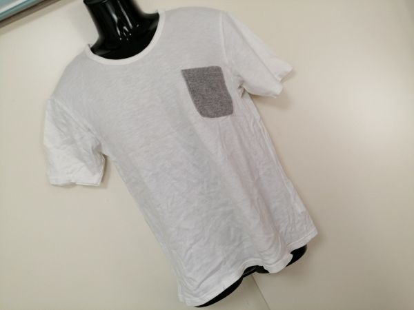 kkyj3959 ■ RAGEBLUE ■ レイジブルー Tシャツ カットソー トップス 半袖 コットン 白 M_画像1
