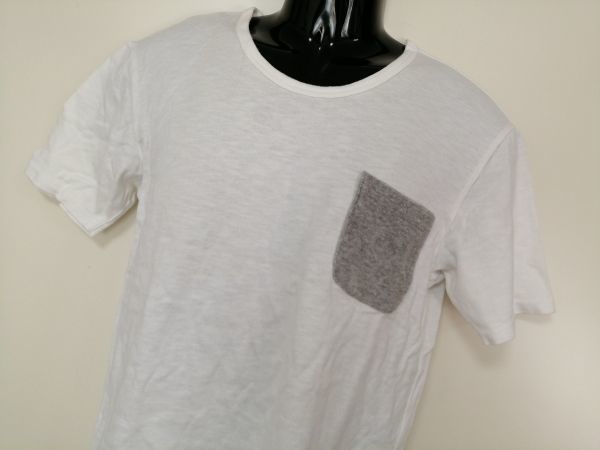 kkyj3959 ■ RAGEBLUE ■ レイジブルー Tシャツ カットソー トップス 半袖 コットン 白 M_画像2