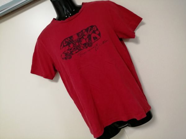 kkyj3981 ■ good day GRAFFI-T ■ Tシャツ カットソー トップス 半袖 コットン 赤 朱赤 M_画像1