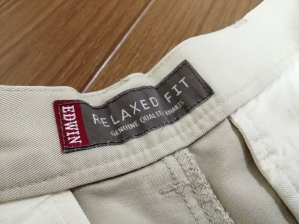 kkyj4049 ■ EDWIN ■ エドウィン RELAXED FIT ショートパンツ ハーフパンツ チノパン ボトムス コットン ベージュ 28 71 S_画像8