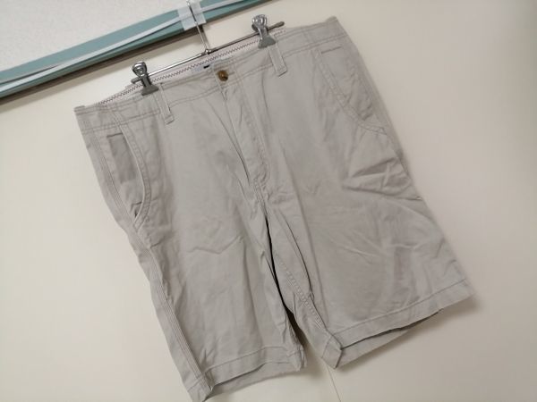 kkyj4060 ■ GAP ■ ハーフパンツ ショートパンツ ボトムス ライトベージュ コットン 36 L_画像1