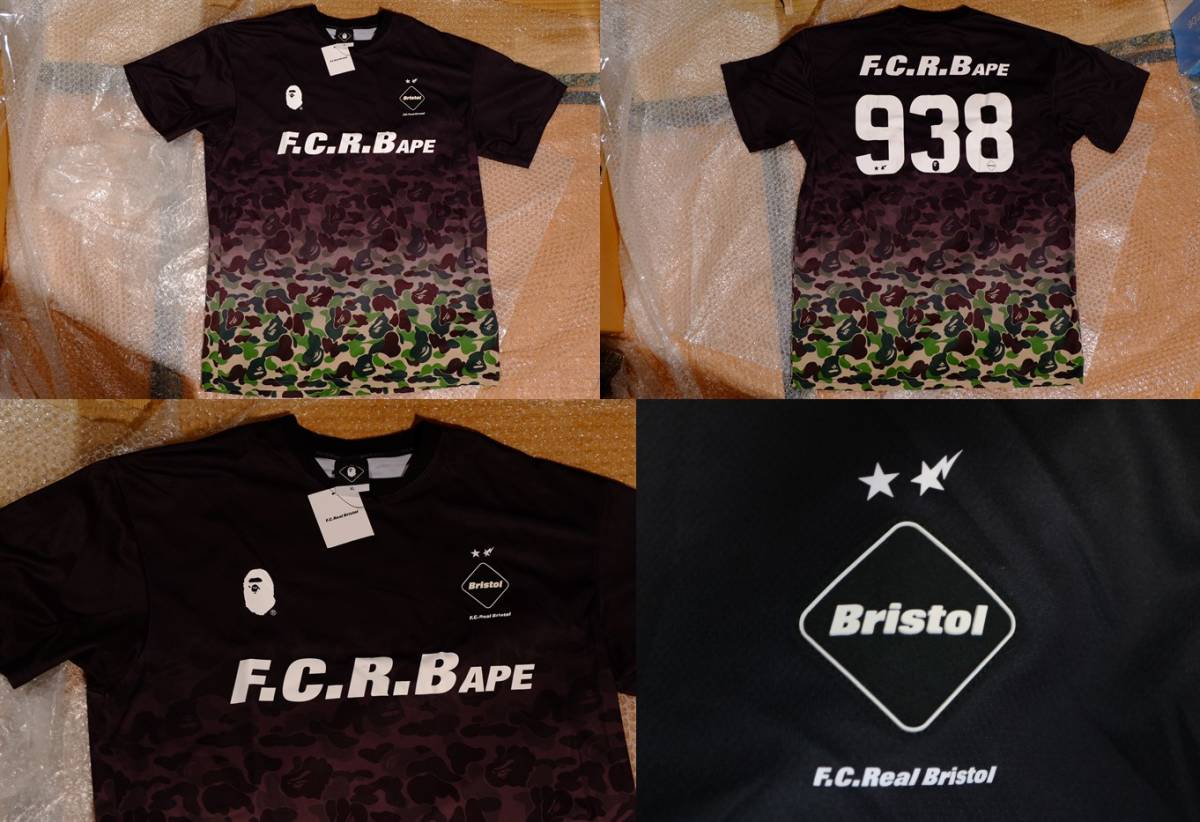 ヤフオク! - BAPEカモエイプFCRB GAME SHIRTS猿迷彩X...