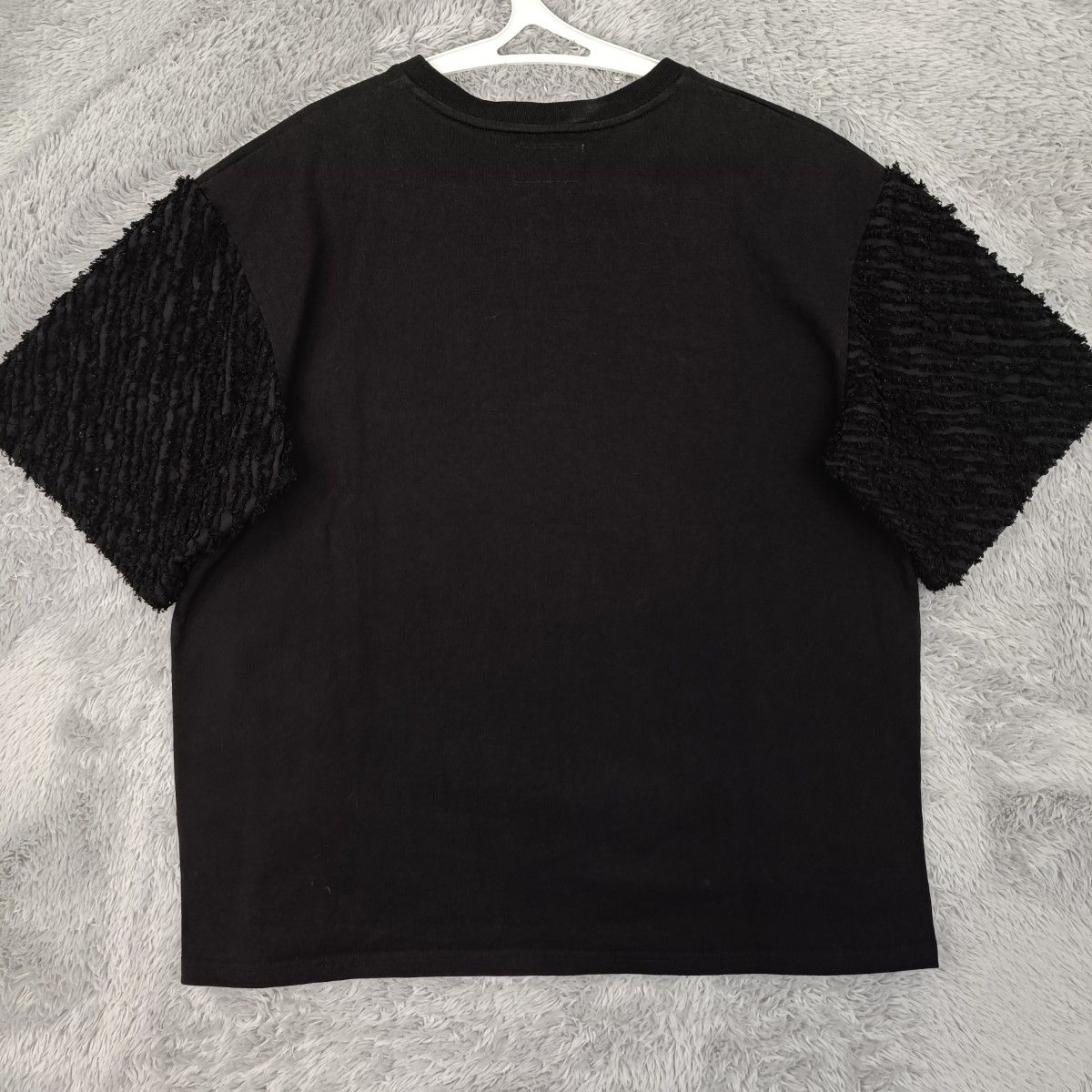 ROSE BUD ローズバッド 切替え デザイン Tシャツ ROSE BUD ローズバッド Tシャツ 切替 ボリュームスリーブ 黒色