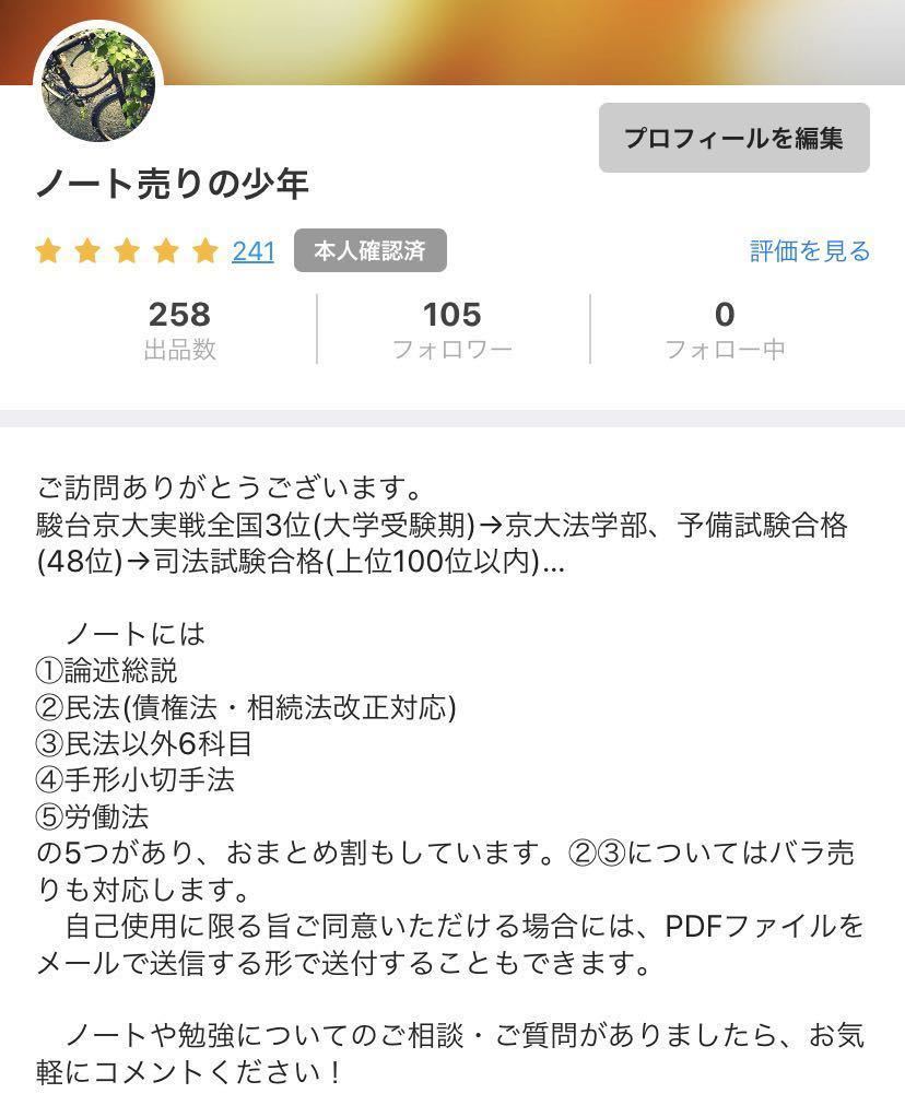 司法試験・予備試験ノート憲法行政法会社法民事訴訟法刑法刑事訴訟法_画像2