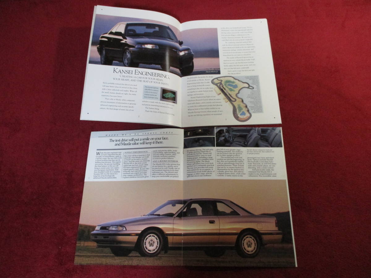 ● MAZDA MX-6 左H 1988 91 昭和63 平成3 カタログ 2セット ●の画像3