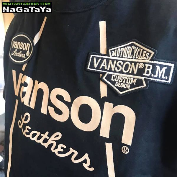 VANSON バンソン NVST-2013 レーシングライダース Tシャツ ブラック 黒 XLサイズ バイカーウェア バンソンレザー_画像6