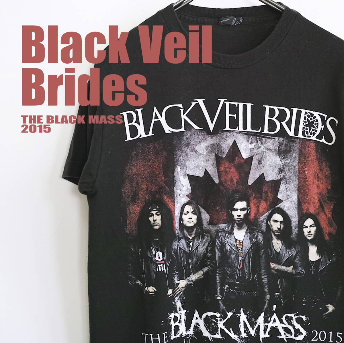 【Black Veil Brides】ブラック・ベイル・ブライズ／THE BLACK MASS 2015／バンドTシャツ／ツアー／格安／US古着／インポート／M&O／公式_画像1