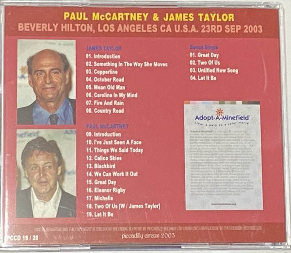 Paul McCartney & James Taylor Together On Stage 2003 2CD