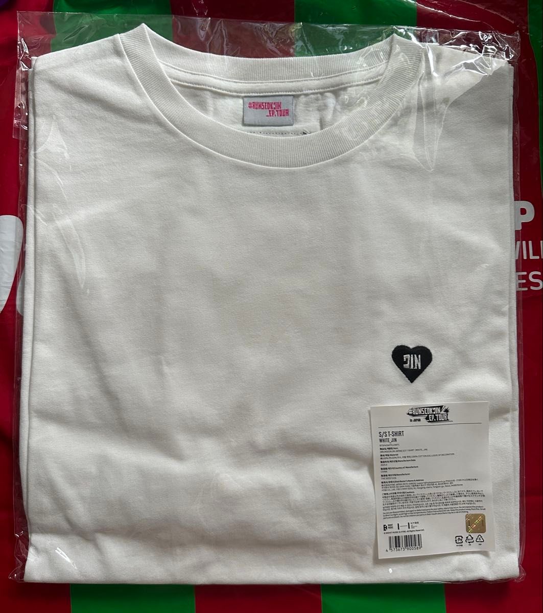 BTS 公式 JIN POPUP Tシャツ 白 〈JIN size〉 BTS ジン JIN RUNSEOKJIN in JAPAN 日本限定 公式 POPUP Tシャツ