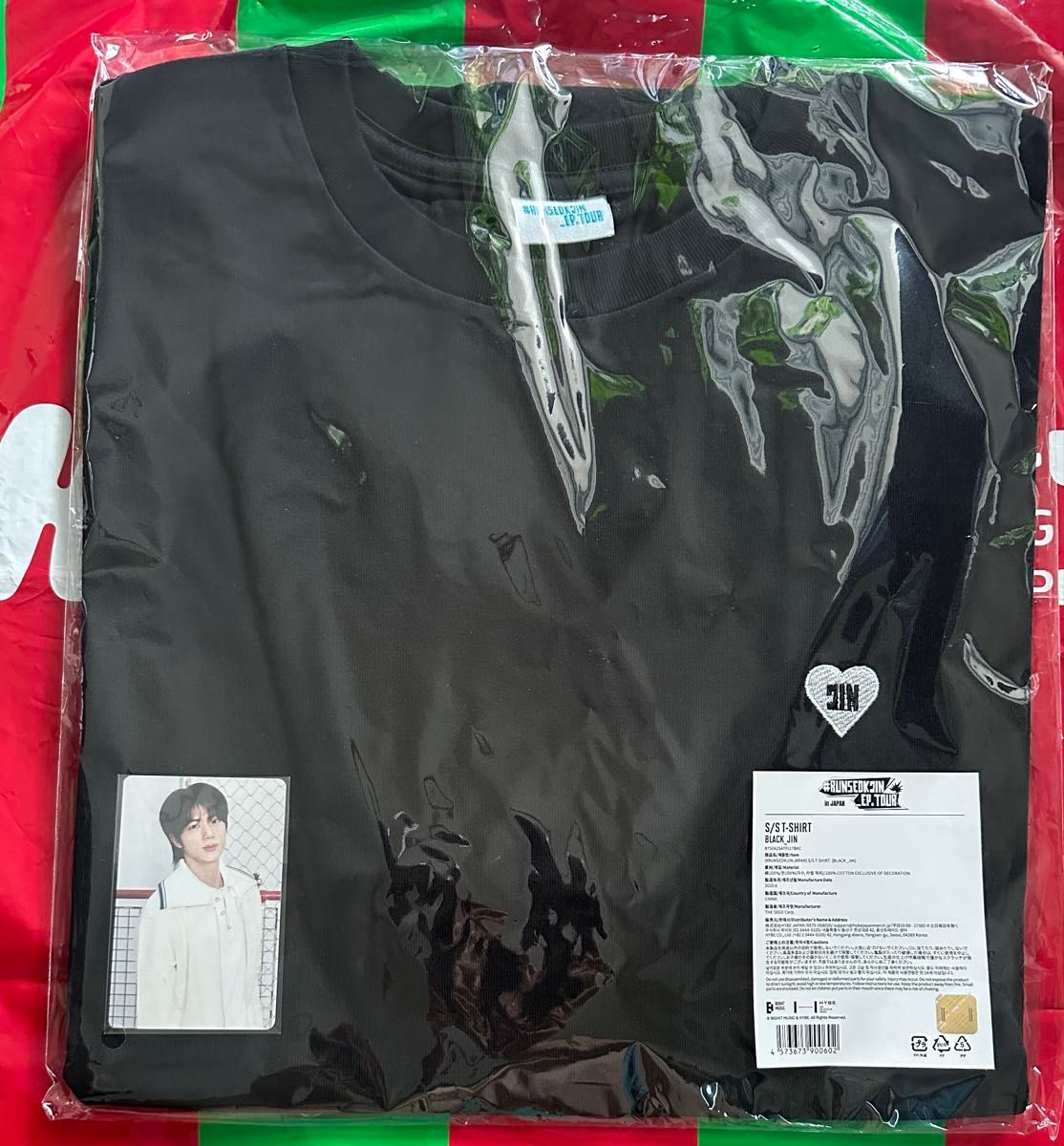 BTS JIN ジン #RUNSEOKJIN_EP.TOUR Tシャツ L 新品 BTS ジン JIN RUNSEOKJIN in JAPAN 日本限定 公式 タルソク T