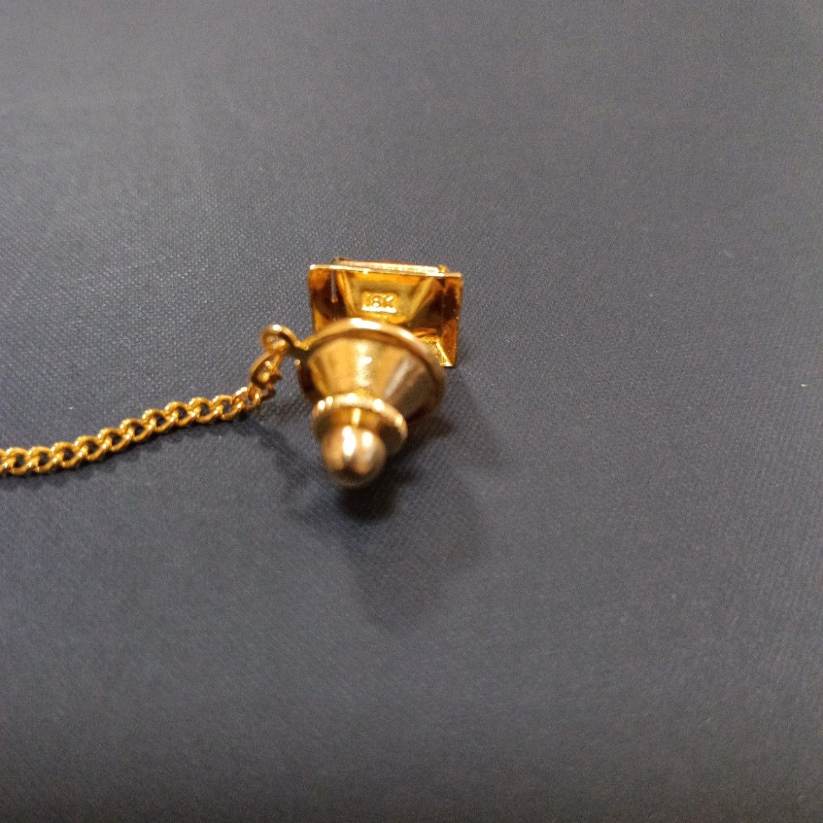 18K タイピン ネクタイピン アクセサリー 18金 トパーズ シトリン 18K タイピン ネクタイピン アクセサリー 18金 トパーズ シトリン