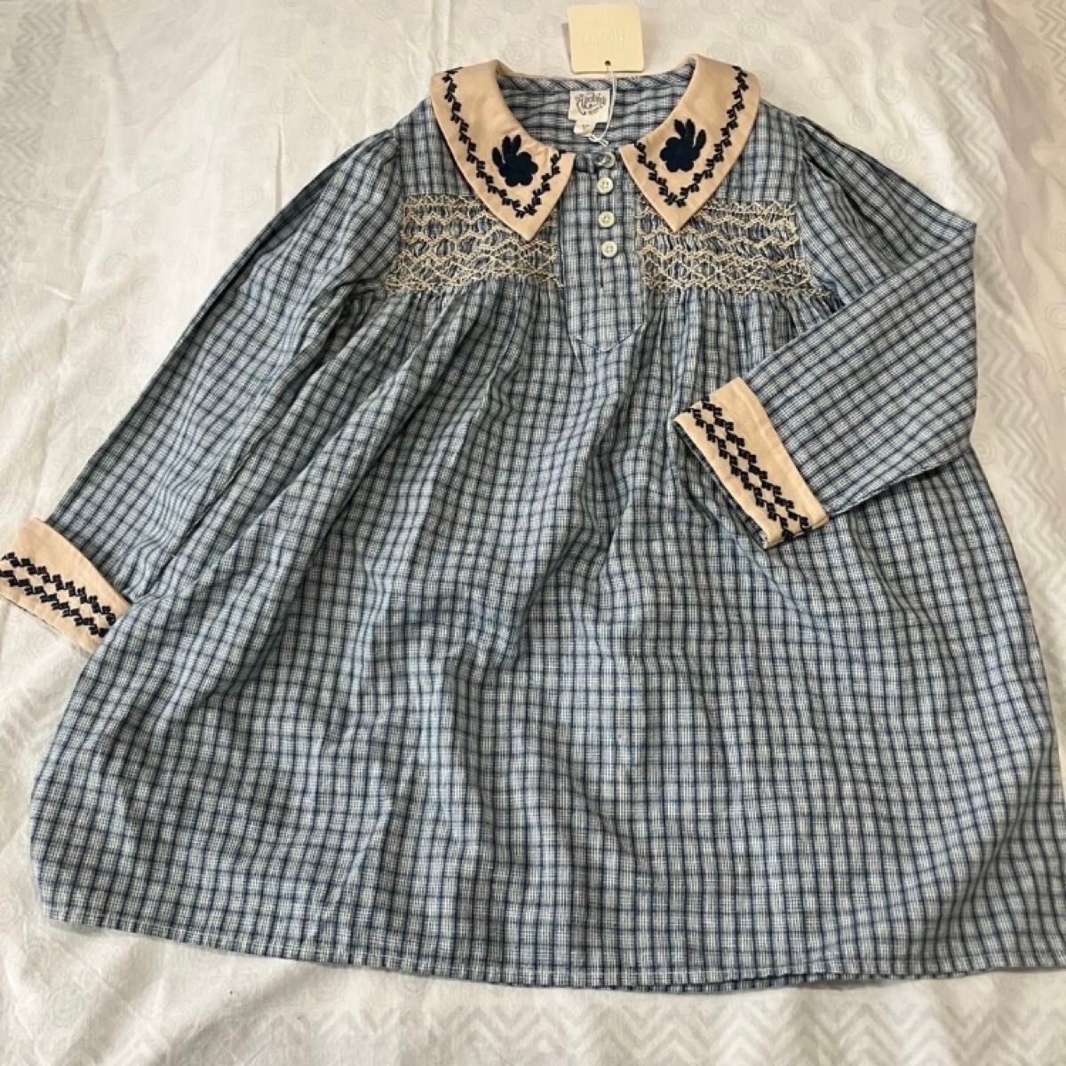 アポリナ apolina チェック柄 ワンピース 5-7Y apolina kids Minnie dress Worker check 5-7y|Yahoo!フリマ
